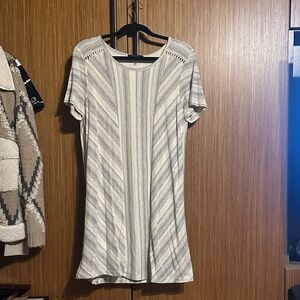v neck long dress V Neck Long Dress With Wrap Front And Leg Slit